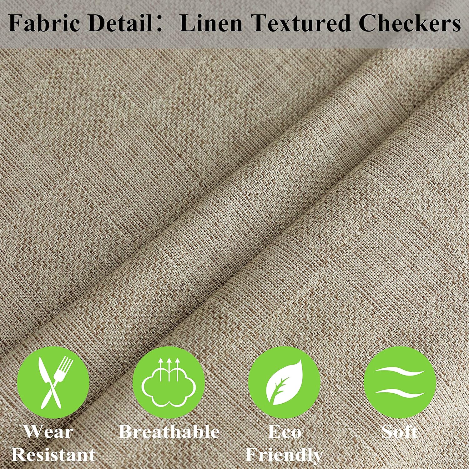 Home Brilliant Table Cloth Spring Tablecloth Farmhouse Burlap Rectangle Tablecloth Party Kitchen Indoor Table Clothes for Dining Table, 52 x 102 inch, Natural Linen