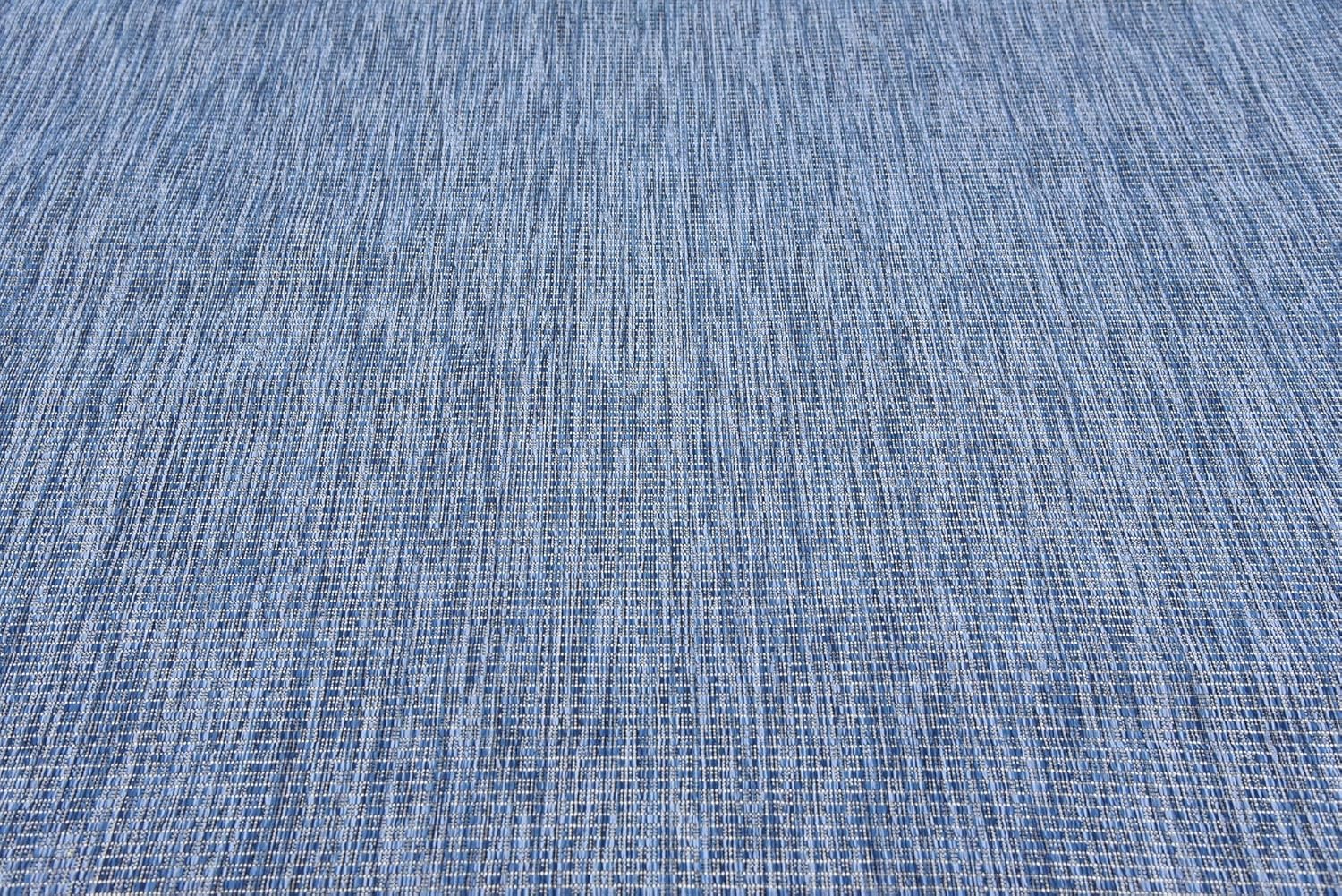 Navy Blue Easy-Care Synthetic 9' x 12' Outdoor Rug