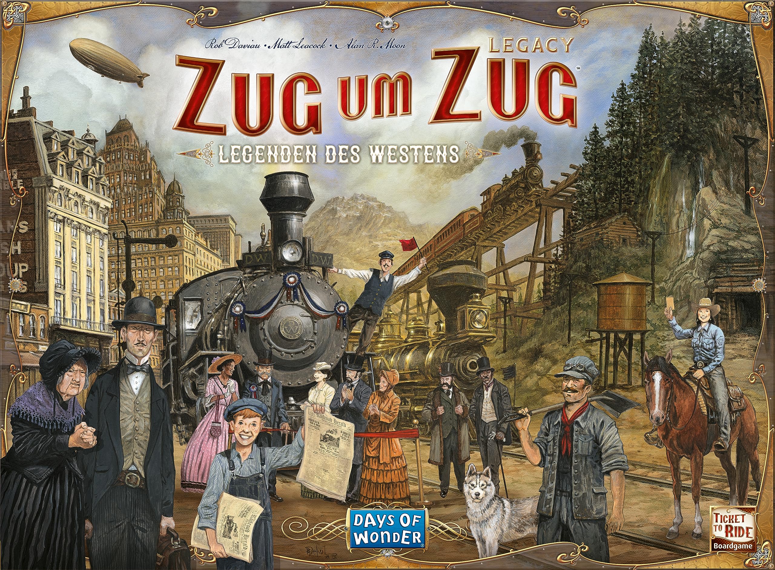 Days of Wonder, Zug um Zug Legacy: Legenden des Westens, Familienspiel, Brettspiel, 2-5 Spieler, Ab 10+ Jahren, 20-90 Minuten, Deutsch