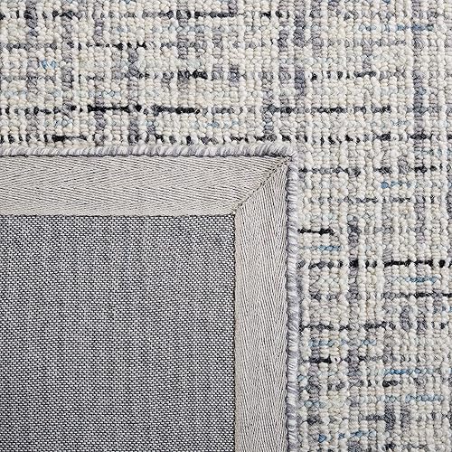 Miniatura 6 de Safavieh Abstract Collection - Alfombra decorativa, 2 x 3 pies, gris y marfil, lana hecha a mano, ideal para zonas de alto tráfico en entrada, sala