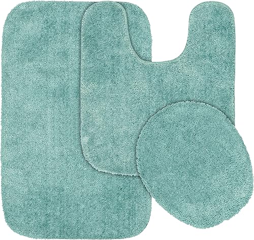 Miniatura 71 de Garland Rug 2 alfombras de baño tradicionales de nailon lavables de espuma marina (17 x 24 pulgadas, 21 x 34 pulgadas), suaves, absorbentes y Espuma
