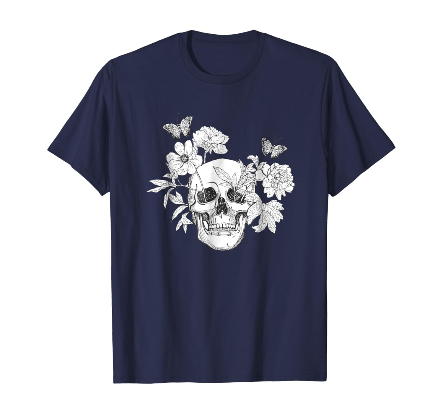 Women's Skull Print Tshirt Fashion Tee Clothing
