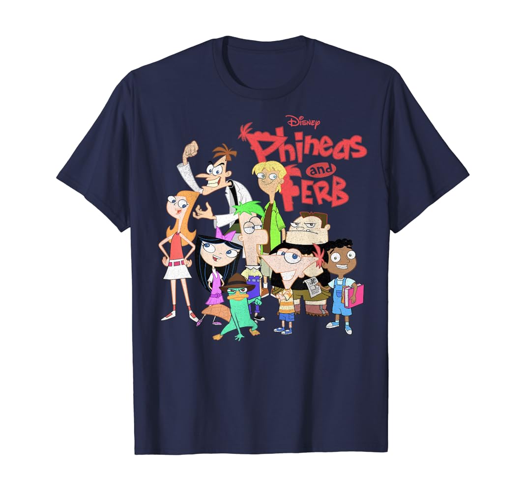 Phineas and ferb t shirt mens Clearance