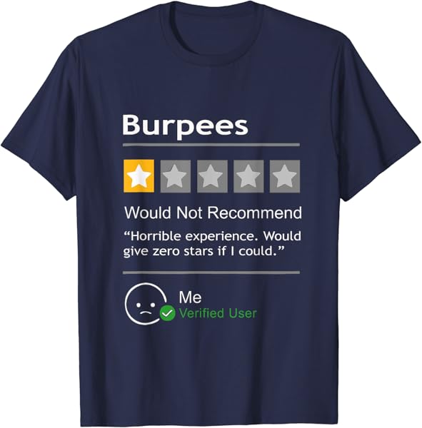 Burpees Would Not Recommend Men Women Gift Funny Workout T-Shirt