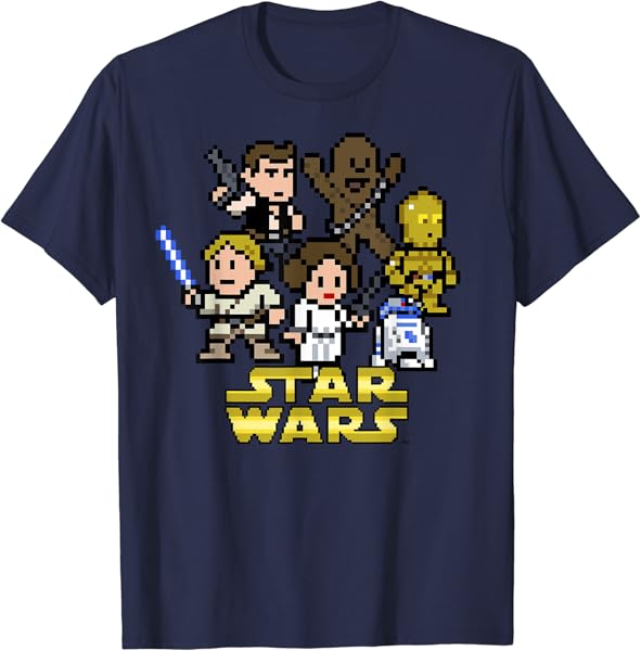 Star Wars Pixel Characters Group Shot T-Shirt