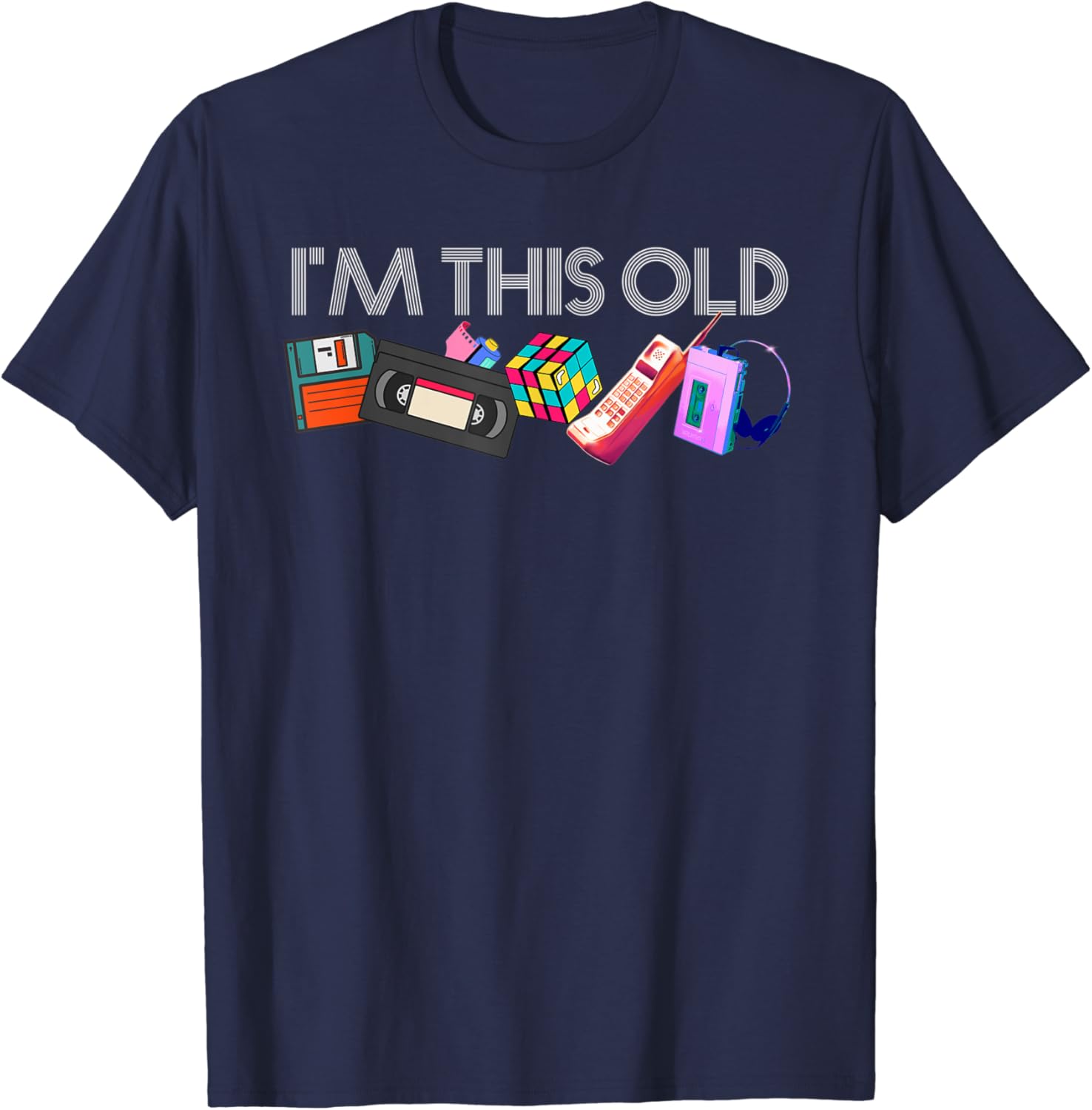I'm This Old 80s Technology Icons 1980s Birthday T-Shirt