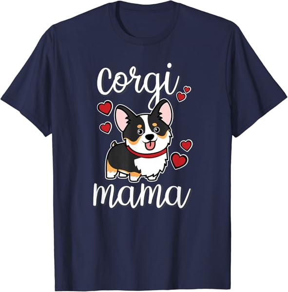 Black Tricolor Corgi T-Shirt