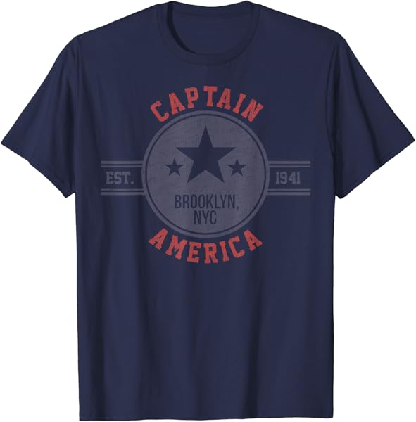 Marvel Captain America Vintage Est.1941 Star Badge T-Shirt T-Shirt