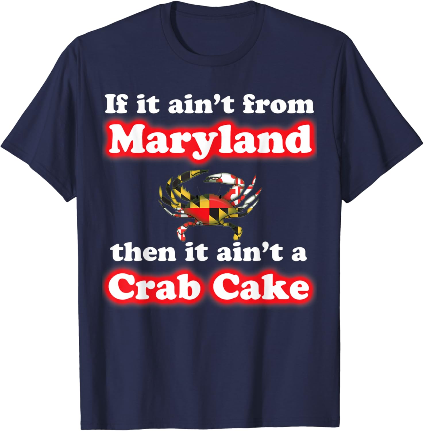 It Ain't a Crabcake Funny Maryland crab cake tshirt Clothing, Shoes & Jewelry