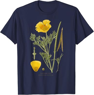 California poppy t shirt Clearance