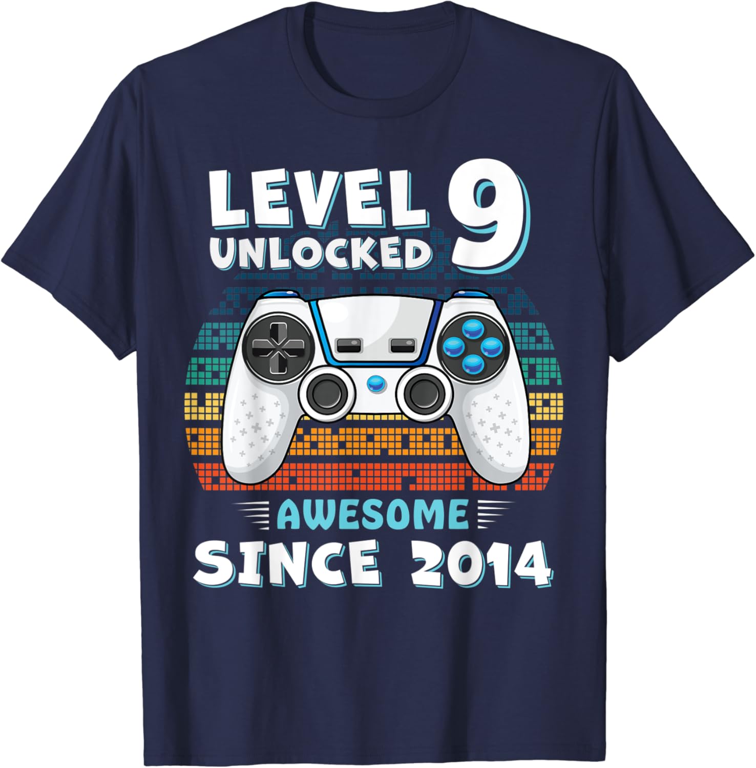 Nine 9yr BDay Son Boy Funny Gamer 9th 9 Year Old Birthday T-Shirt