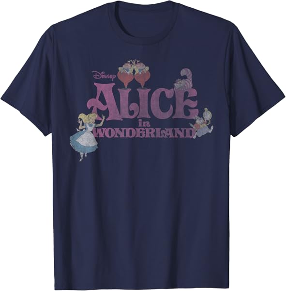 Disney Alice In Wonderland Group Shot Title Logo T-Shirt