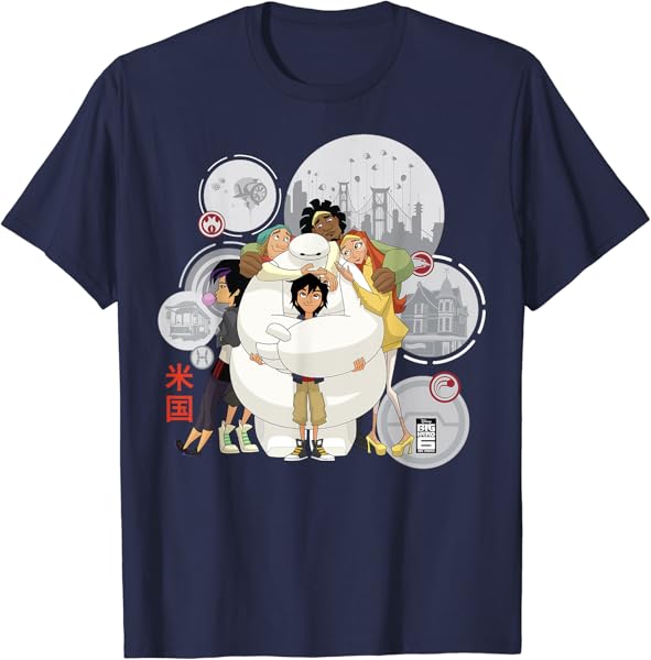 Disney Big Hero 6 TV Series Baymax Hugs Graphic T-Shirt T-Shirt