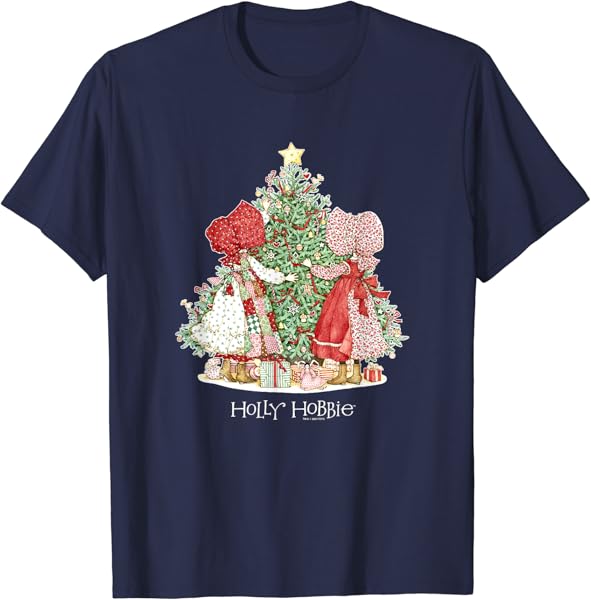 Holly Hobbie Christmas Spirit Decorating Tree Vintage Logo T-Shirt