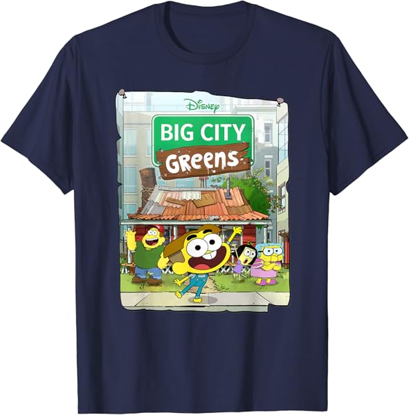 Disney Big City Greens Poster Cricket and Family T-Shirt