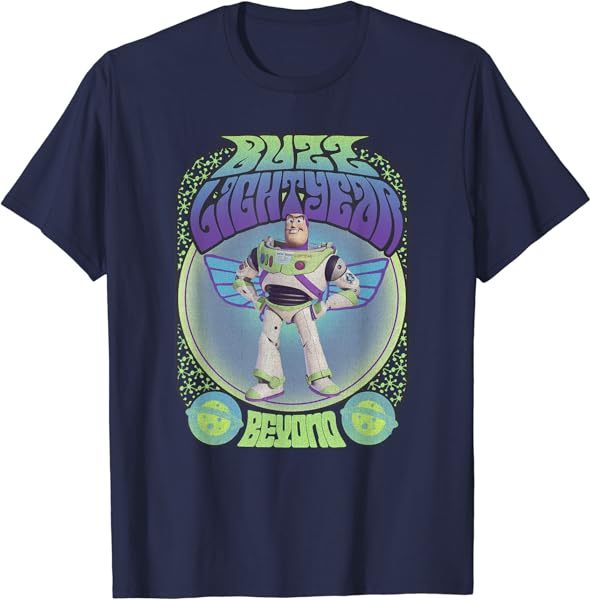 Disney Pixar Toy Story Buzz Lightyear Seventies Poster T-Shirt