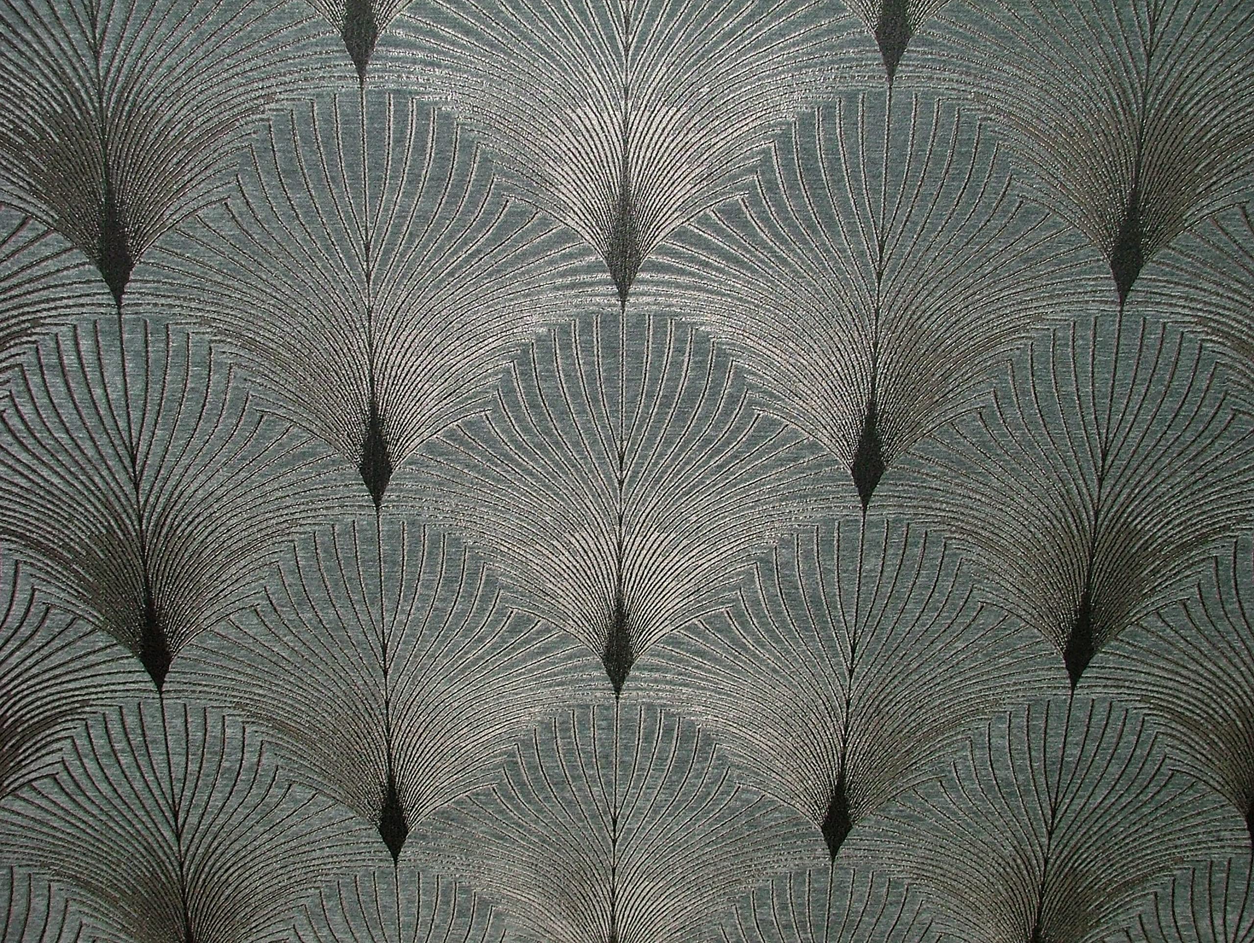 New York Art Deco Velvet Chenille Fibre Naturelle Curtain Upholstery Blind Fabric (Per Full Metre, Steel Grey (Greenwich))