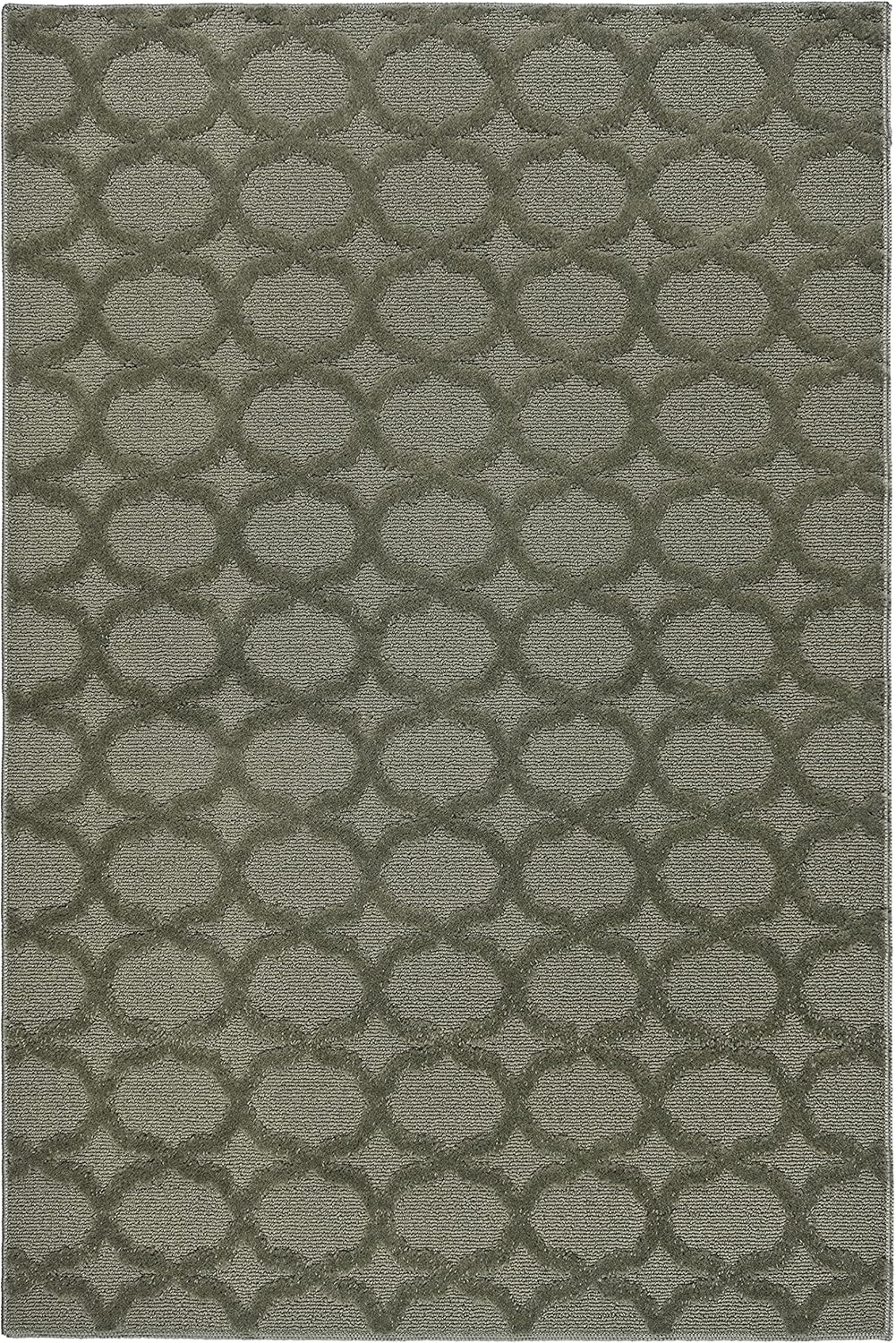 Garland Rug Sparta Non Slip Polypropylene 4 Ft. X 6 Ft. Sage Green Area Rug- Ideal for Living Rooms & Hallways, Stylish & Durable for High-Traffic Areas Sage 4 Ft. X 6 Ft.