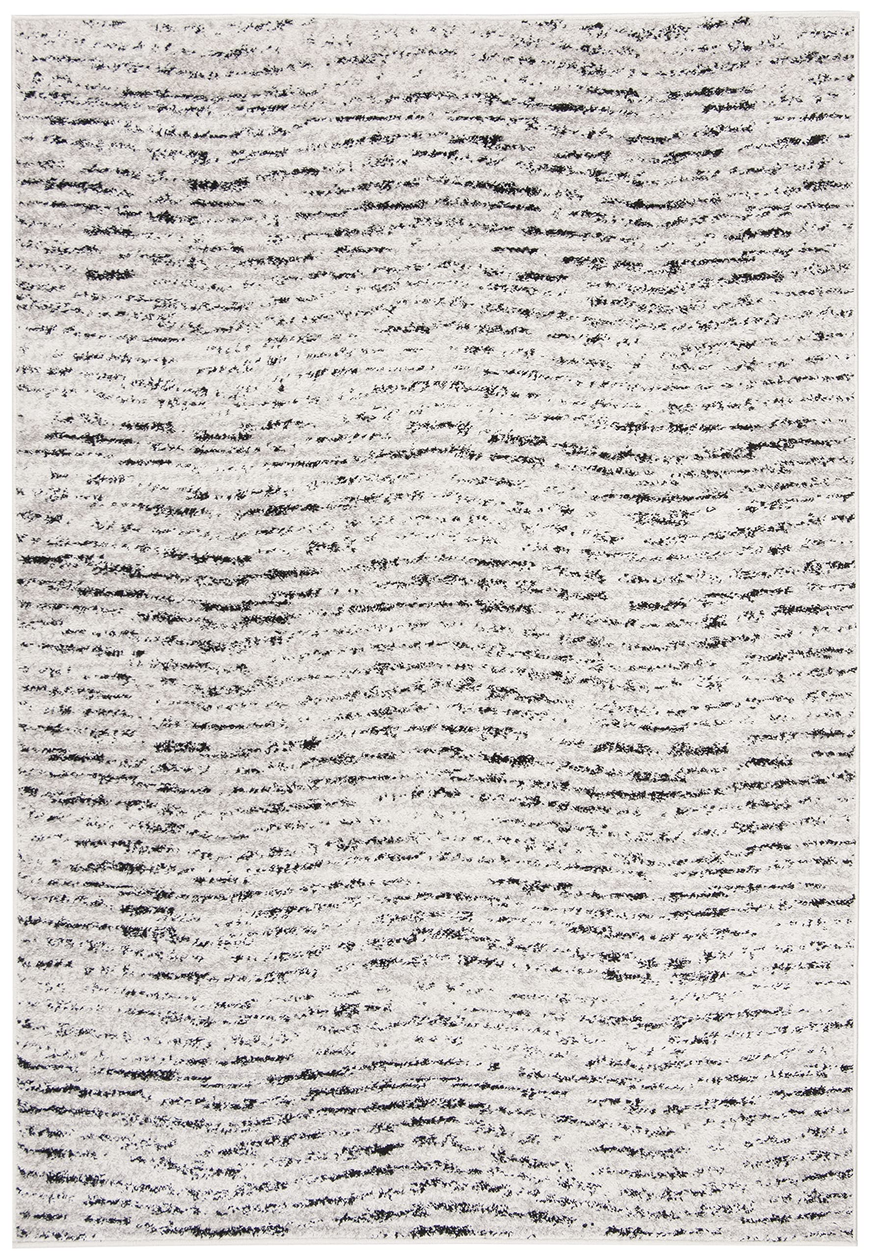 SAFAVIEH Adirondack Collection Accent Rug - 4' x 6', Ivory & Silver, Modern Abstract Design, Non-Shedding & Easy Care, Ideal for High Traffic Areas in Entryway, Living Room, Bedroom (ADR117B)