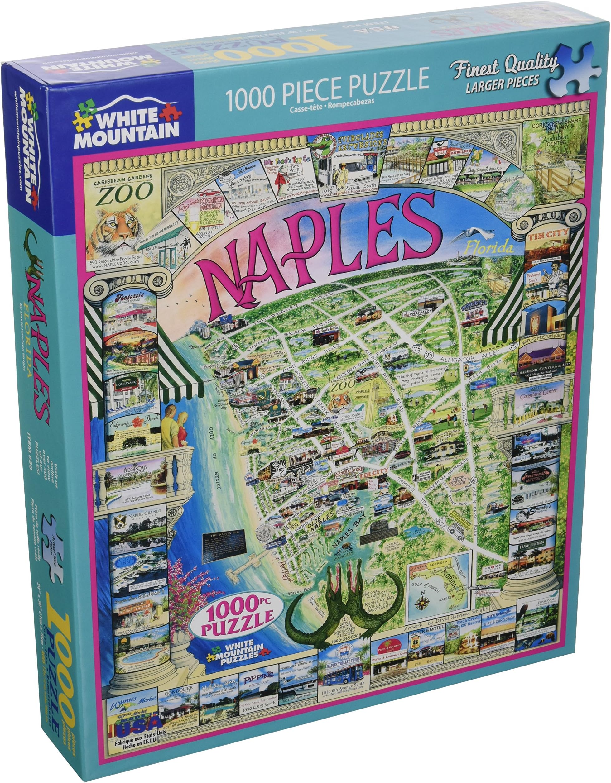 White Mountain Puzzles Naples Florida - 1000 Piece Jigsaw Puzzle