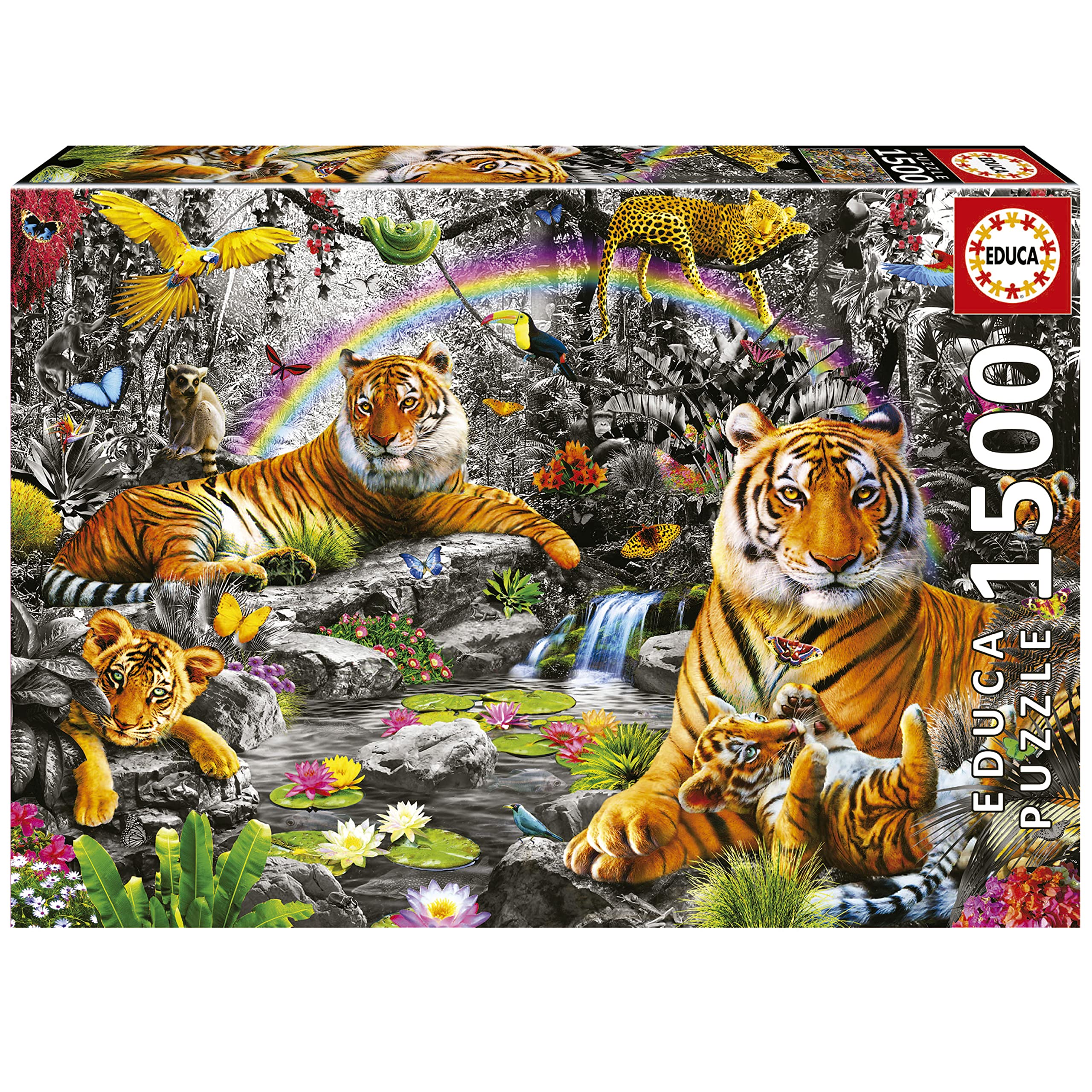 Educa - 1500 Piece Jigsaw Puzzle for Adults | Radiant Jungle Measures: 85 x 60 cm Includes Fix Tail Puzzle for Hanging Once the assembly is complete. Ages 14 and up (19563)