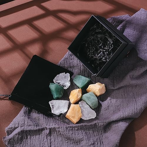 Miniatura 7 de Runyangshi Piedras de cristal natural crudo de 0.66 libras, piedras de cristal curativo áspero, citrino, jaspe rojo, sodalita, tratamiento de reiki,