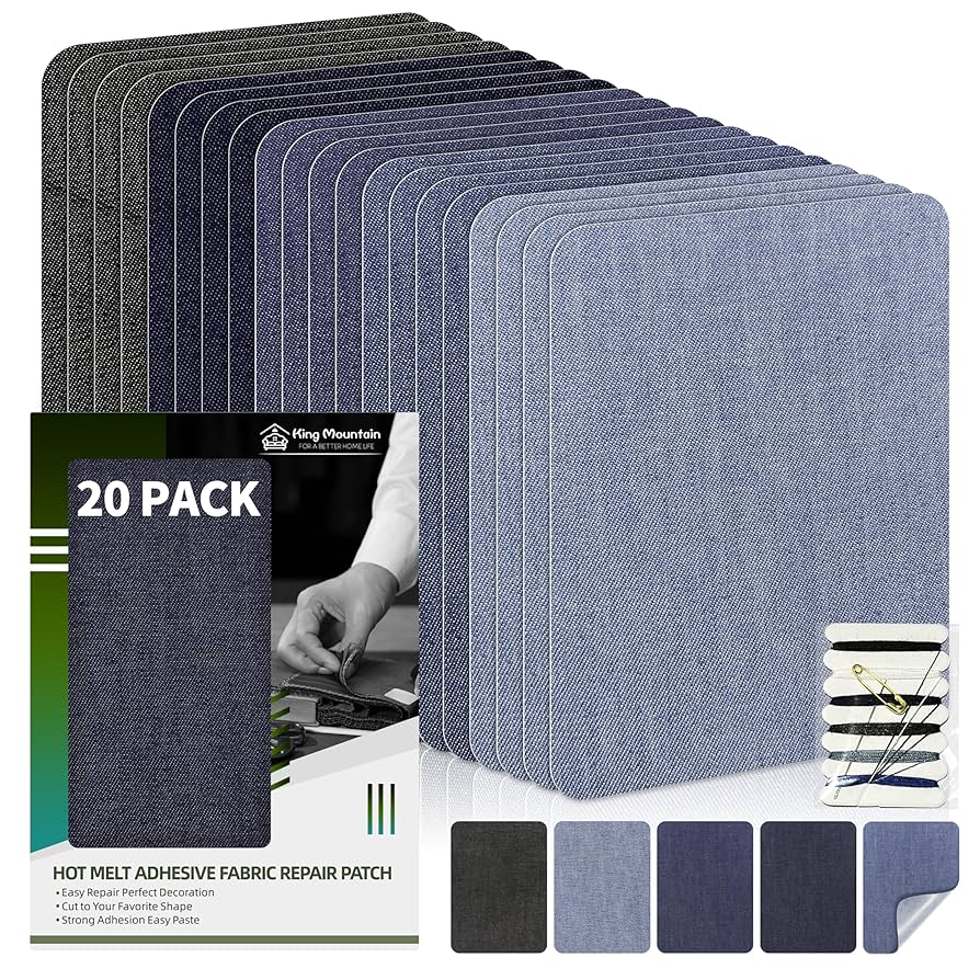 Amazon.com: KING MOUNTAIN Iron-on Repair Patch 20 Pcs Pack