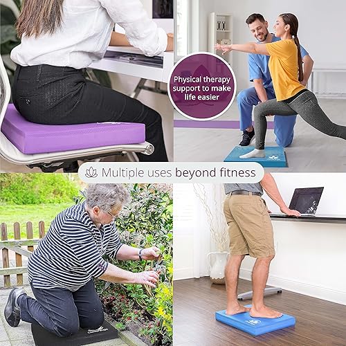 Miniatura 6 de Clever Yoga Balance Pad - Foam Balance Pad for Exercise, Pilates & Workout, Non-Slip Thick Foam Base & Physical Therapy Equipment for Strength &