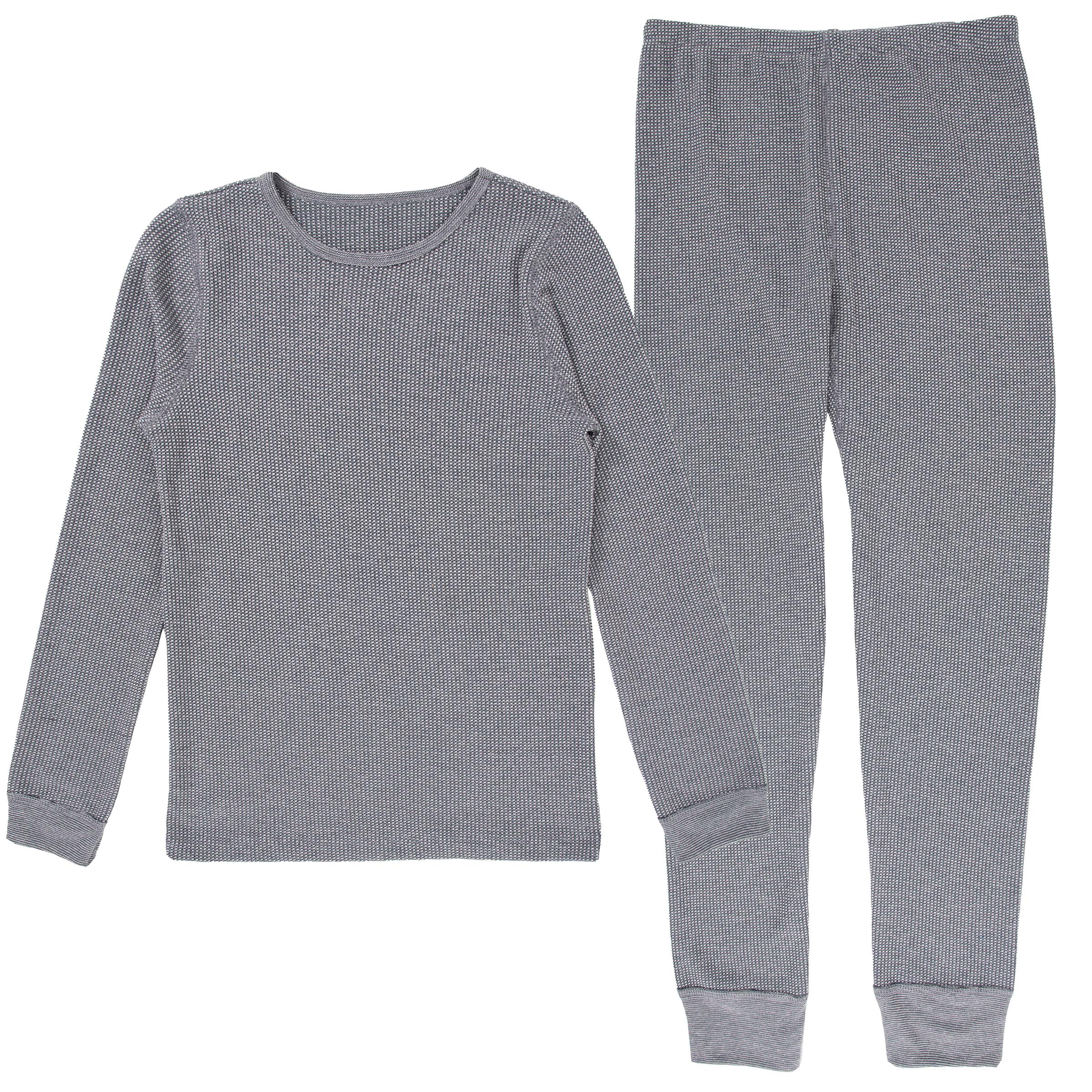 Fruit of the Loom Zestaw bielizny termicznej premium dla dziewczynek, Heather Greystone, 7-8