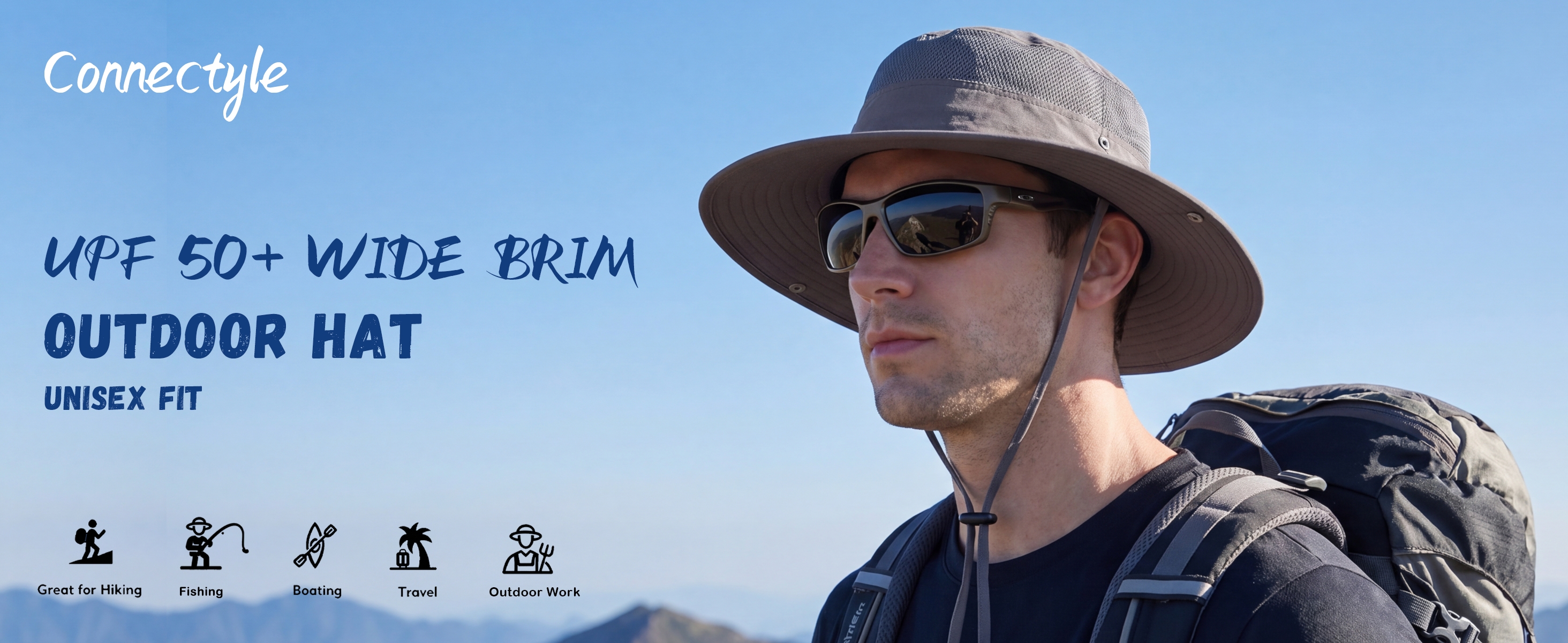 searoomlynn ☆ NYLON TRAVEL OUTDOOR HAT Connectyle Outdoor Mesh Sun Hat Wide Brim Sun Protection Hat