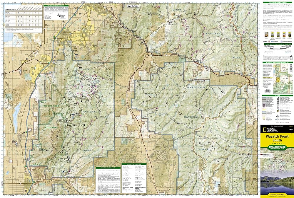 Wasatch Front South Map (National Geographic Trails