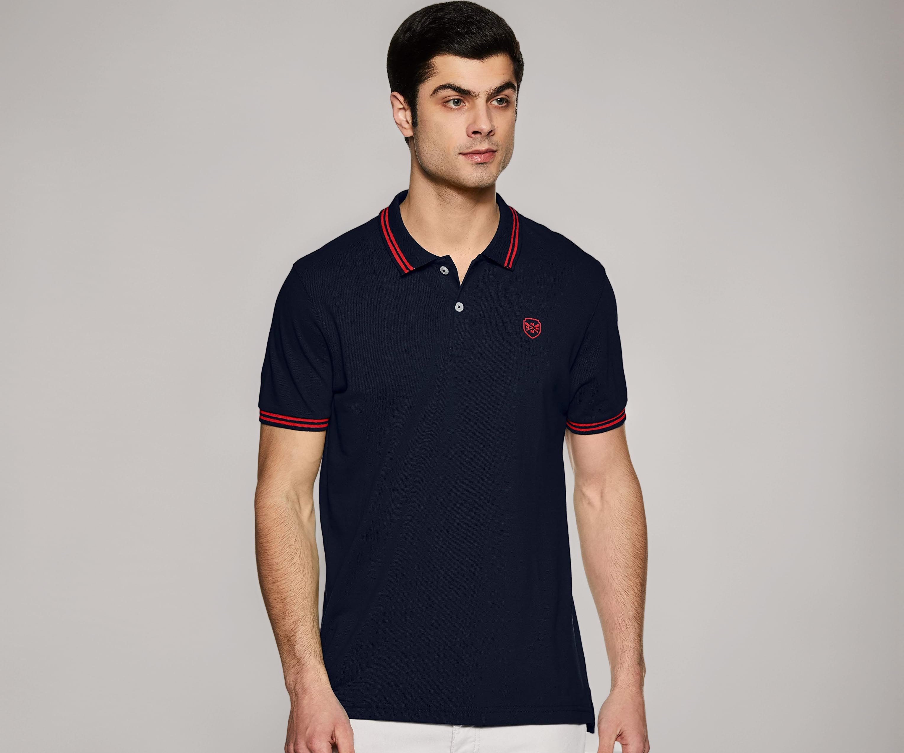 Max Men's Polycotton Half Sleeves Regular Fit Solid Polo T-Shirt