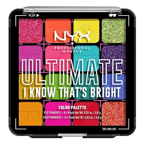 NYX PROFESSIONAL MAKEUP, Paleta de sombras definitiva, paleta de sombras de ojos - Sé que es brillante NYX PROFESSIONAL MAKEUP, Paleta de sombras definitiva, paleta de sombras de ojos - Sé que es brillante