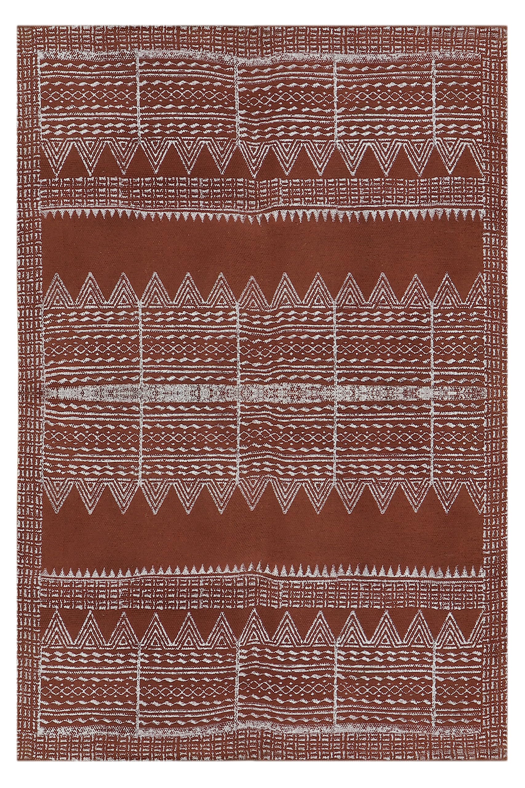Tapis intérieur extérieur carré motif géométrique beige 1,5 x 1,5 m