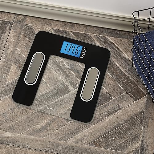 Miniatura 4 de Taylor Digital Glass Body Composition Scale, Bathroom Scale for Body Weight, Measures Body Fat, Body Water, Muscle Mass and BMI, 10-User