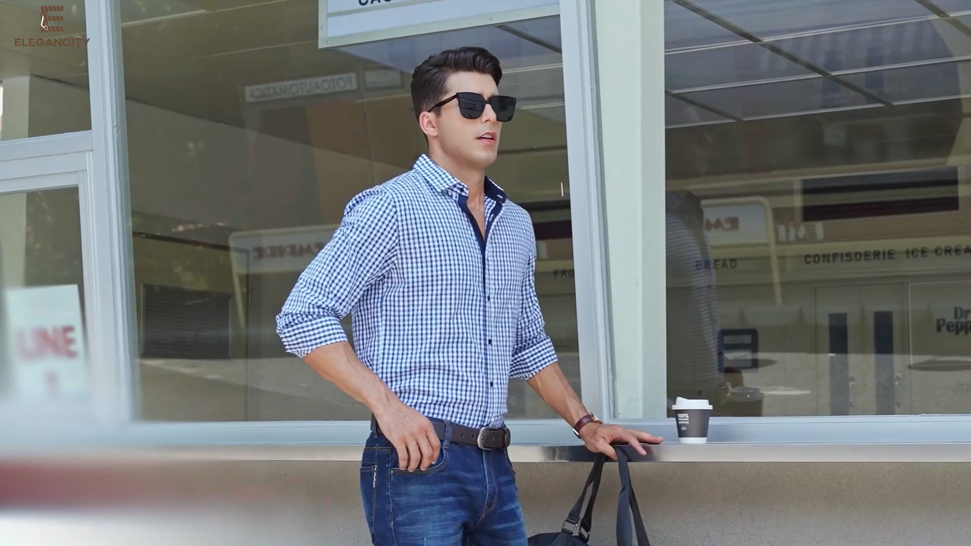 Kariertes Herrenhemd Langarm - Bügelfreies Business- Und Freizeithemd