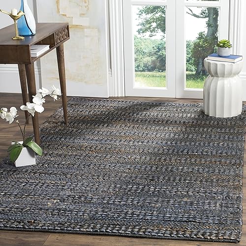 Vista 23 de SAFAVIEH Natural Fiber Collection - Alfombra decorativa de 2 x 3 pies, color lejía, tejido trenzado hecho a mano, ideal para zonas de alto tráfico