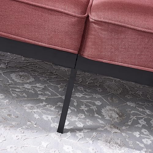 Miniatura 9 de DHHU Sofá biplaza moderno de tela para sala de estar asientos tapizados de amor muebles de 2 plazas para espacio pequeño compacto apartamento