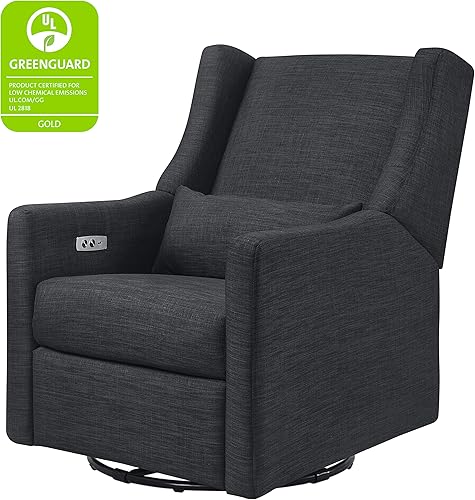 Miniatura 61 de Babyletto Kiwi, reclinable eléctrico y deslizador giratorio con puerto USB en tela de rendimiento de playa, repelente al agua y resistente a