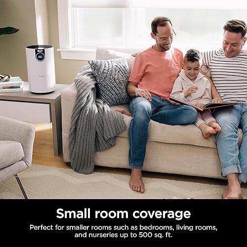Miniatura 10 de Shark HP132 Clean Sense - Purificador de aire con tecnología neutralizadora de olores, filtro HEPA, 500 pies cuadrados, habitación pequeña,