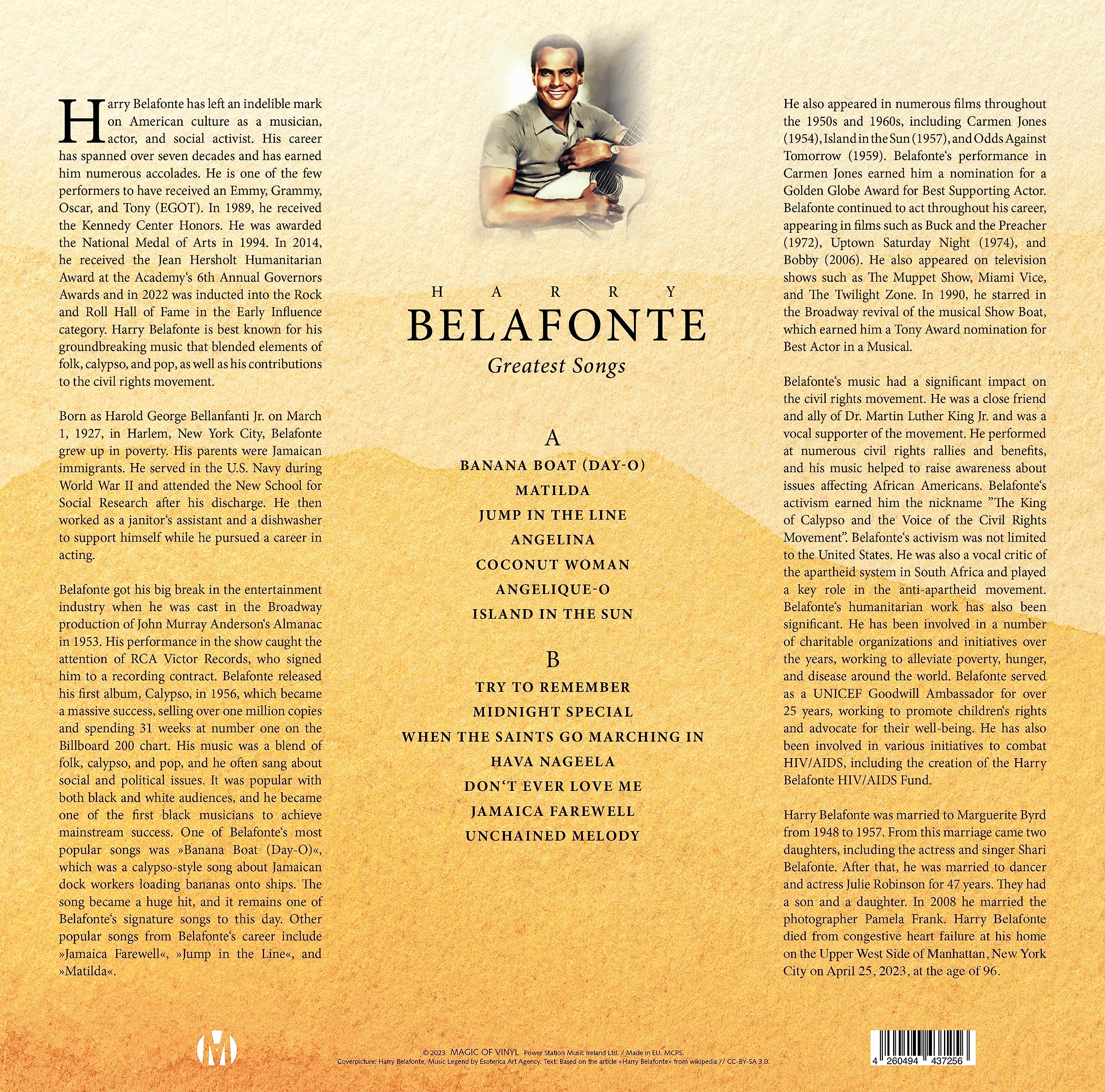 Harry Belafonte - Greatest Songs -180gr. marbled