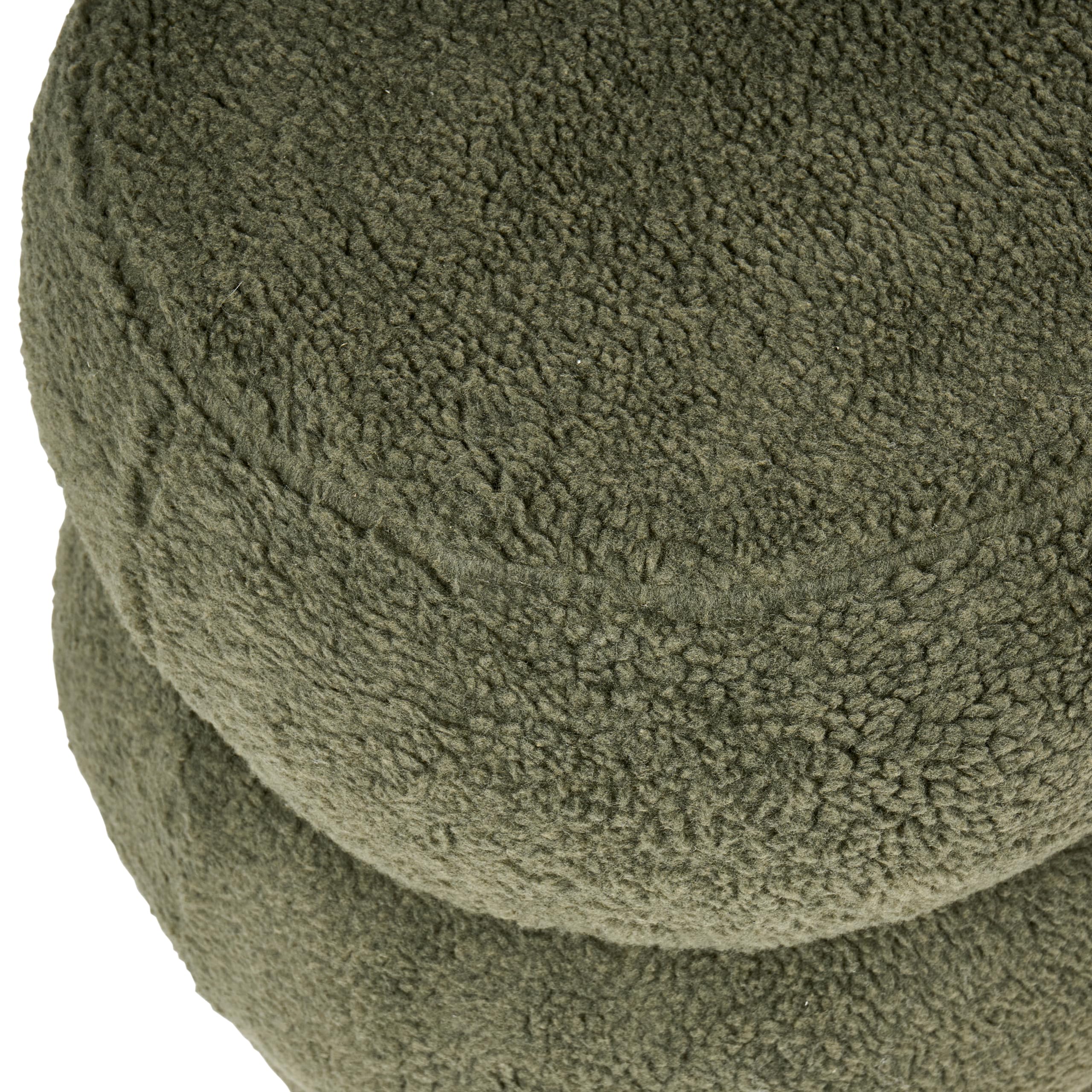 Banc Rembourré Moderne Tabouret d'Appoint Bouclé Vert Ellendale