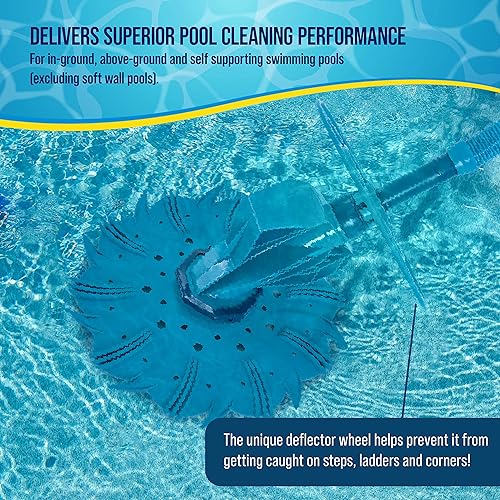 Miniatura 5 de US Pool Supply Pultopus - Juego de aspiradora y manguera automática profesional para piscina potente succión que elimina los residuos de la piscina