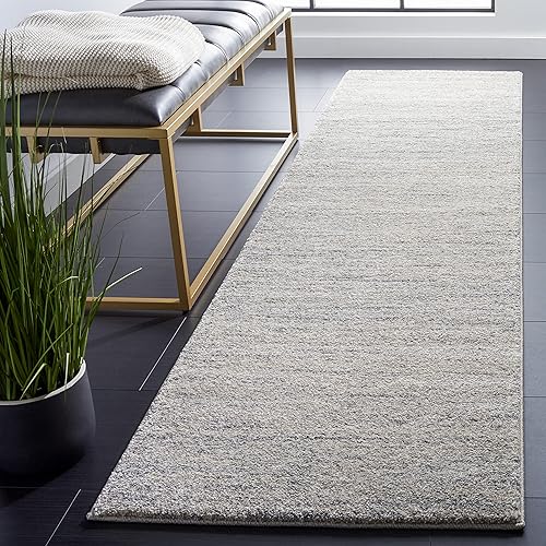 Miniatura 14 de SAFAVIEH Retro Collection - Alfombra de pasillo de 2 pies 3 pulgadas x 9 pies, marfil y gris, diseño abstracto moderno, no desprende pelusa y de