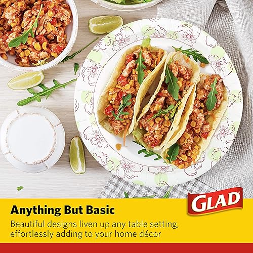 Miniatura 7 de Glad - Platos de papel desechables cuadrados para todas las ocasiones