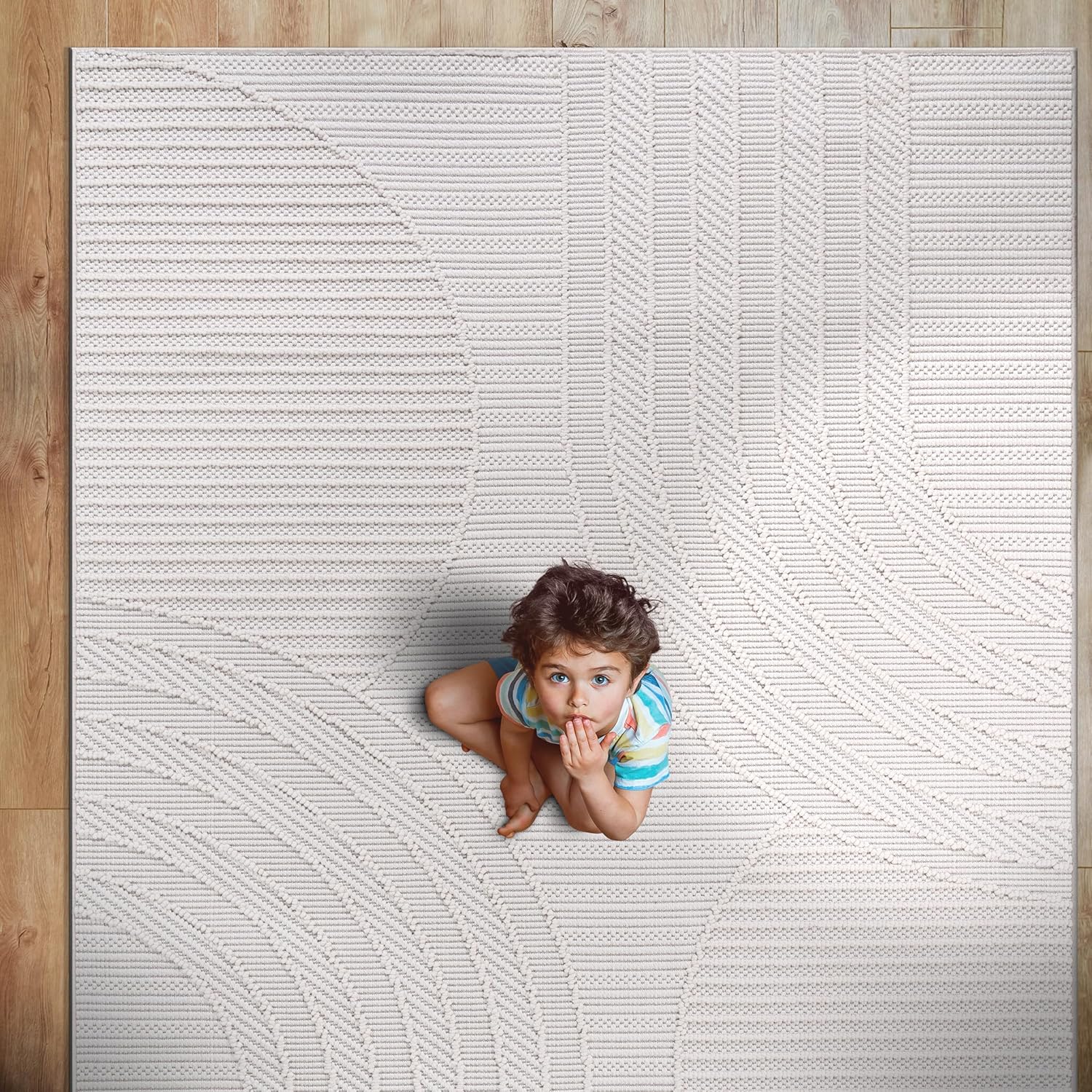 CAMILSON Micro Loop Rug 6x9 Modern Luxury Geometric Arch