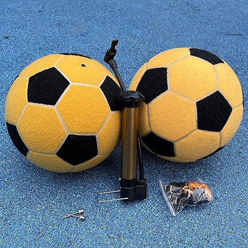 Miniatura 6 de Pelotas de fútbol inflables adhesivas de 8 pulgadas, para dardos inflables, para entrenamiento al aire libre, con bombas de mano, 4 unidades