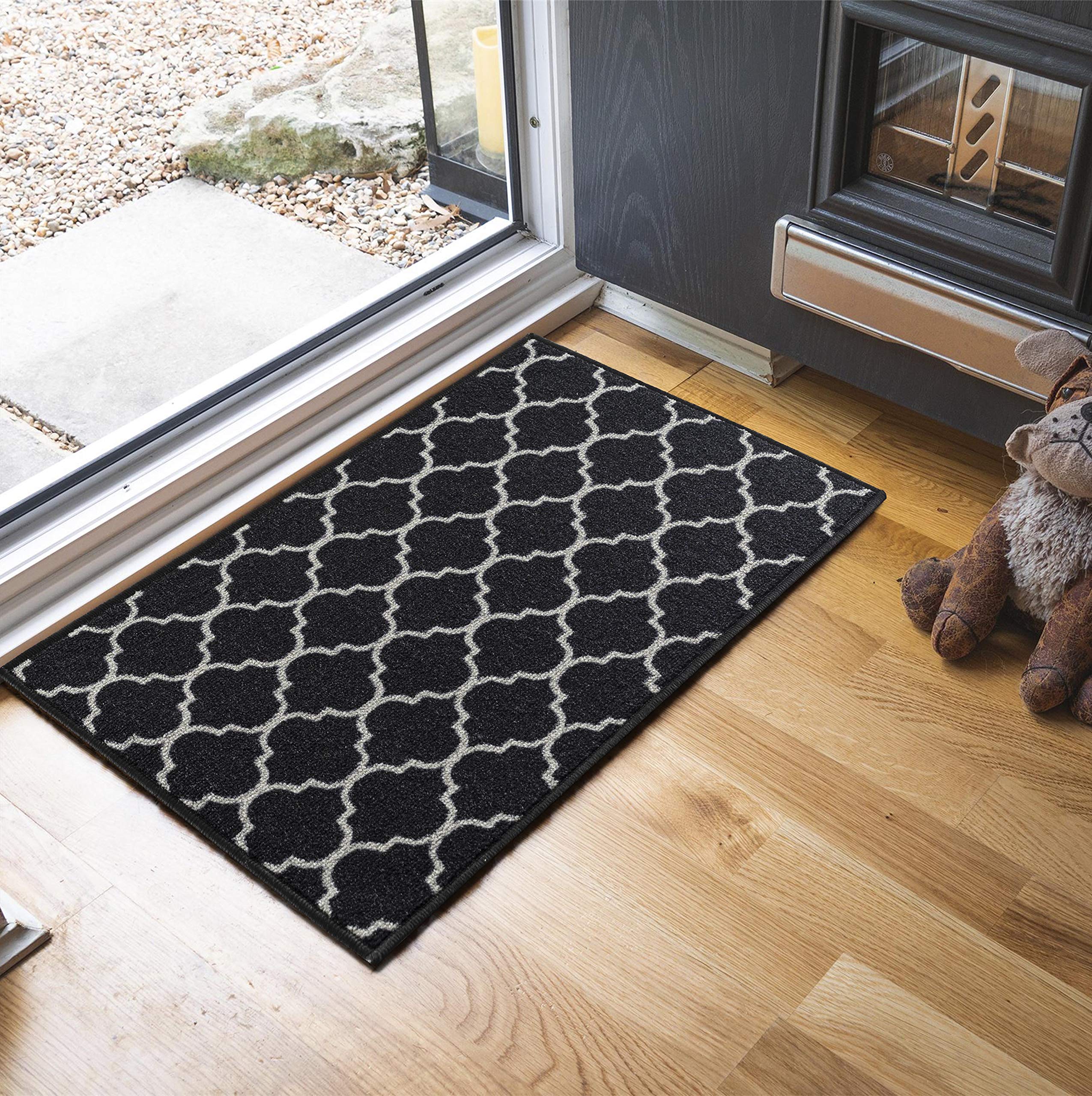 Desire Rugs Doormat - Machine Washable - Black - 50 cm x 80 cm