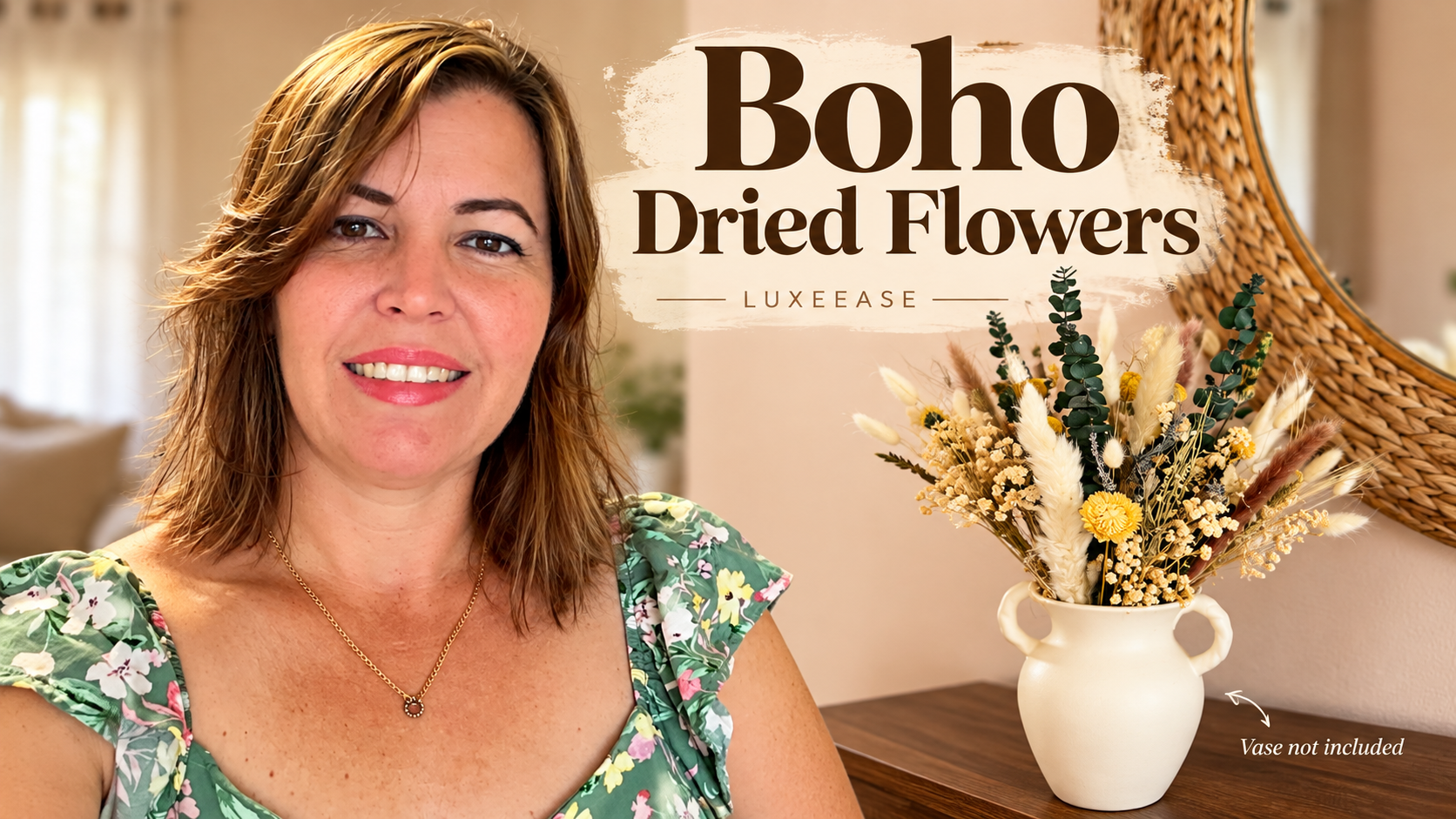 Watch Boho Dried Flowers for My Dining Table & Entryway on Amazon Live