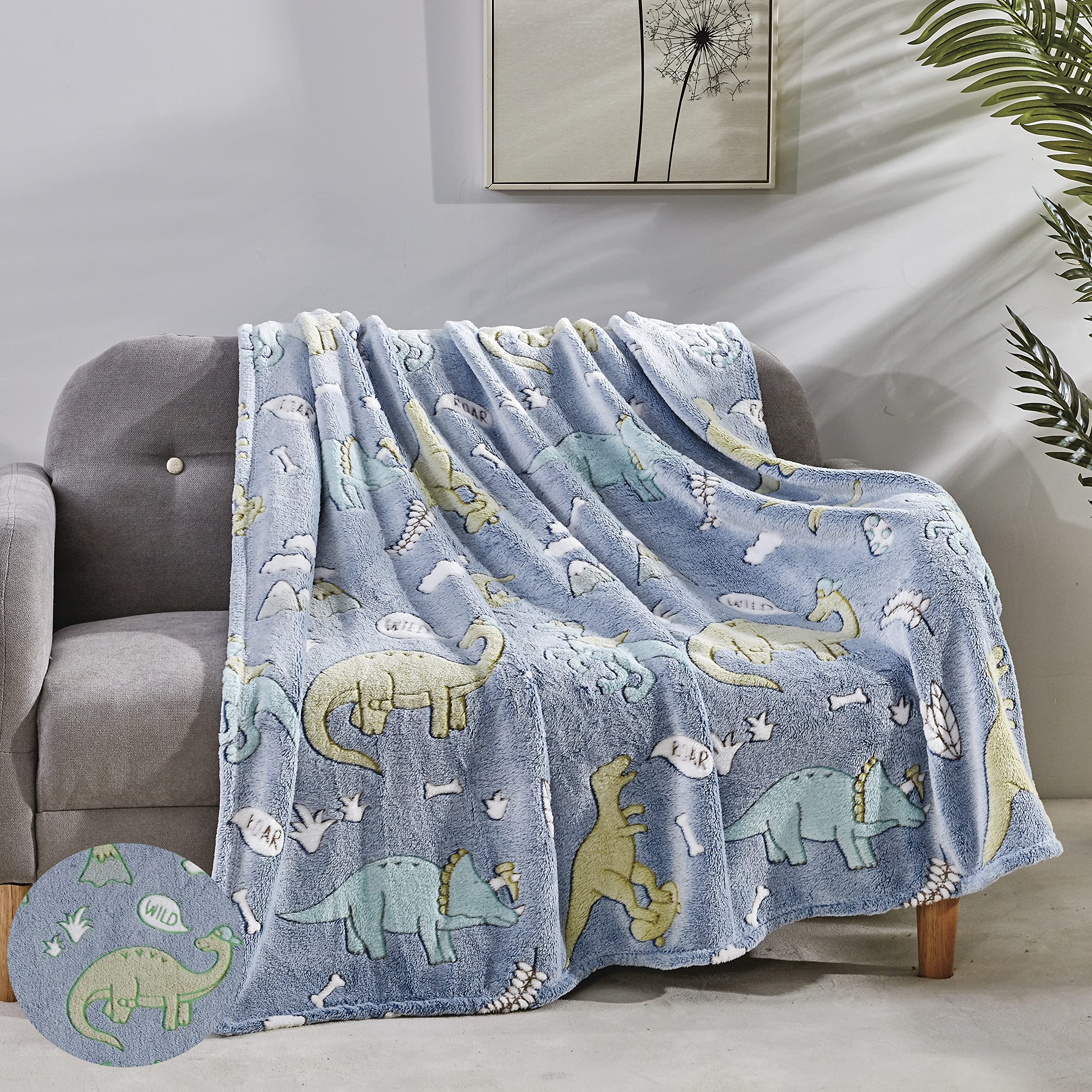 Blue Star Coperta In Flanella Leggera E Morbida - Misura M (152x127 Cm). Perfetta Per Divano, Letto E Campeggio. Regalo Per Pasqua.